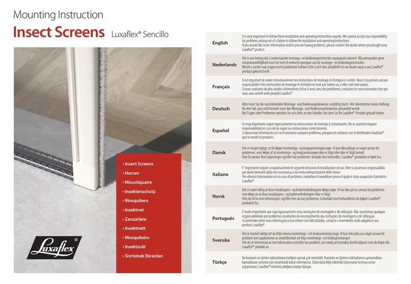 LuxaFlex Sencillo Mounting instruction