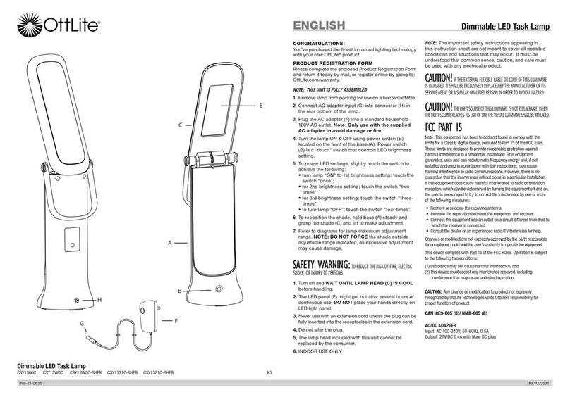 OttLite CSY1300C quick start guide