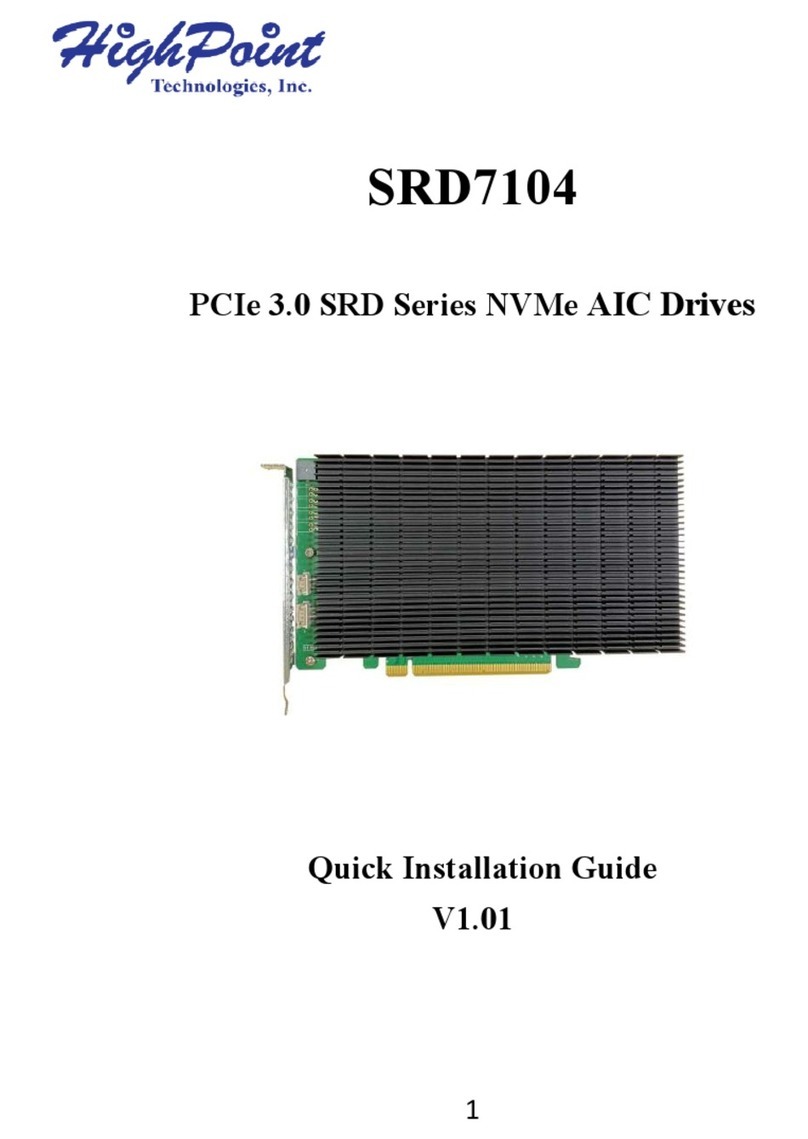 HighPoint SRD Series User manual