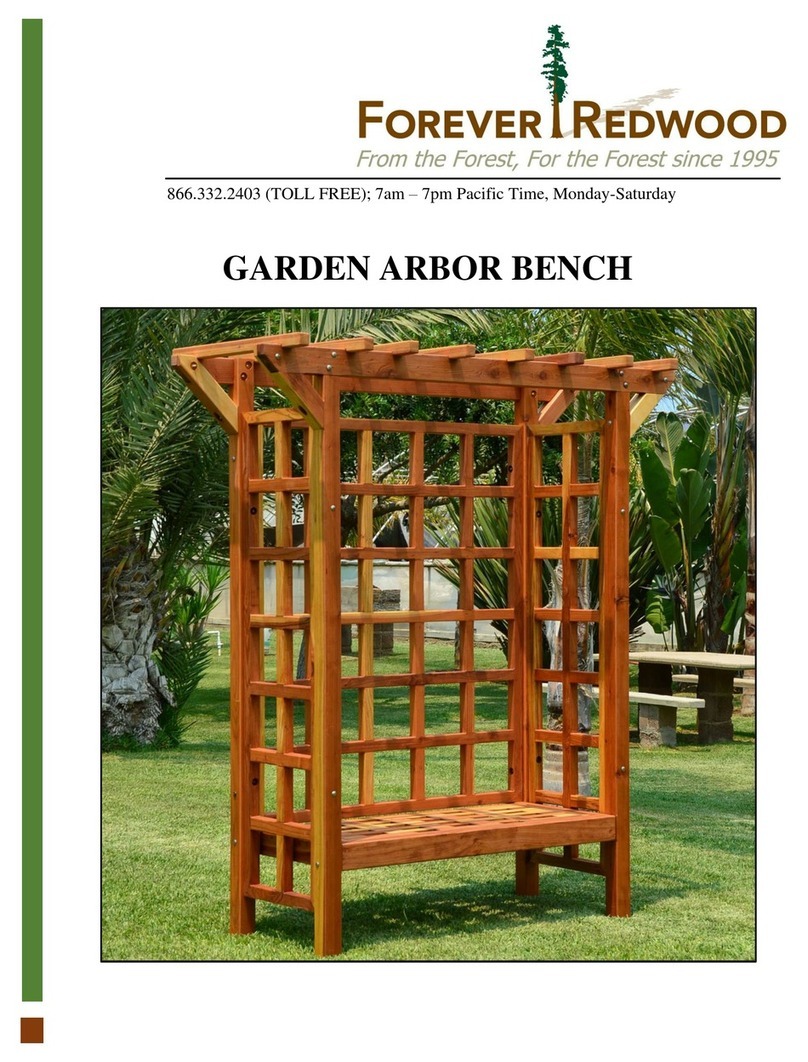 Forever Redwood ANNAPOLIS GARDEN ARBOR BENCH manual