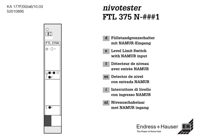 Endress+Hauser Nivotester FTL 375 N 3 Series manual