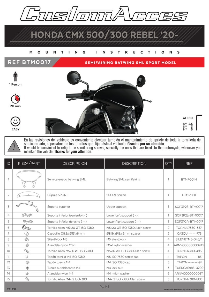 CUSTOMACCES BTM0017 User manual