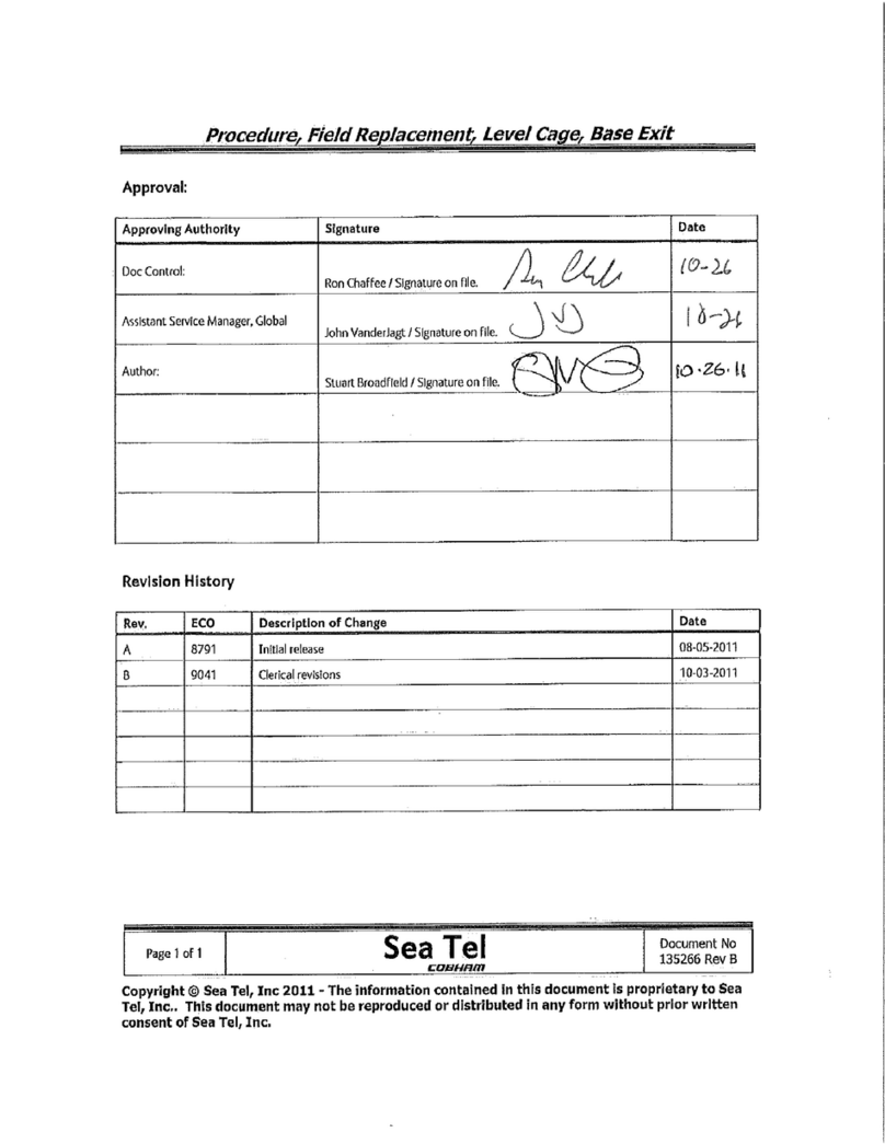 Sea Tel Base Exit User manual