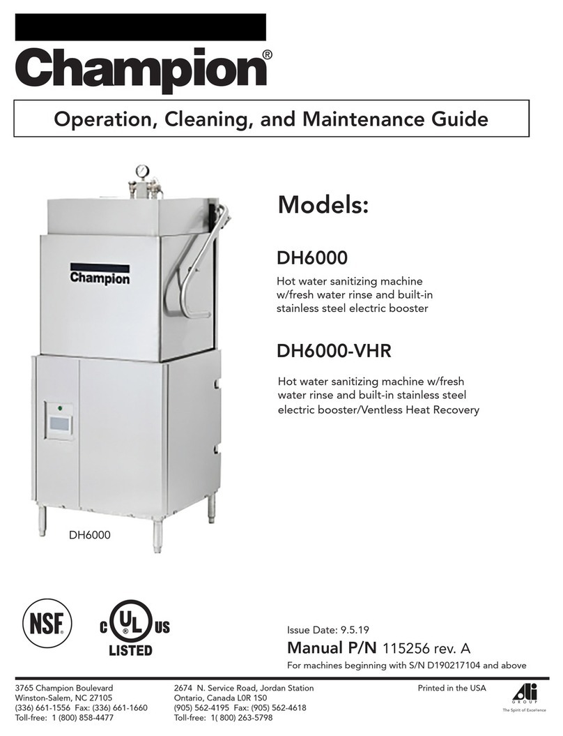 Champion DH6000 Operation, Cleaning, and Maintenance Guide