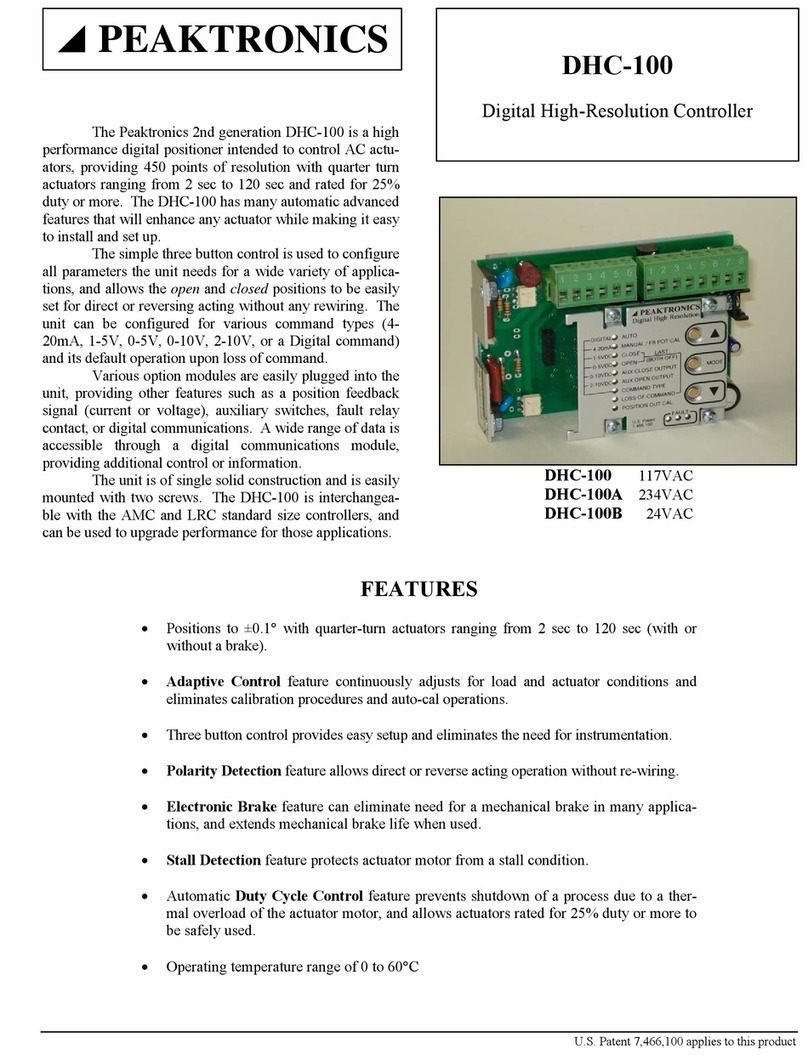Peaktronics DHC-100 User manual