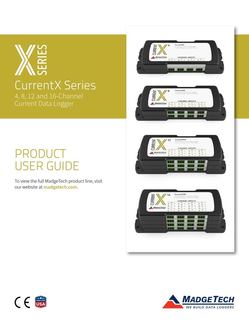 MadgeTech CurrentX Series Specification sheet
