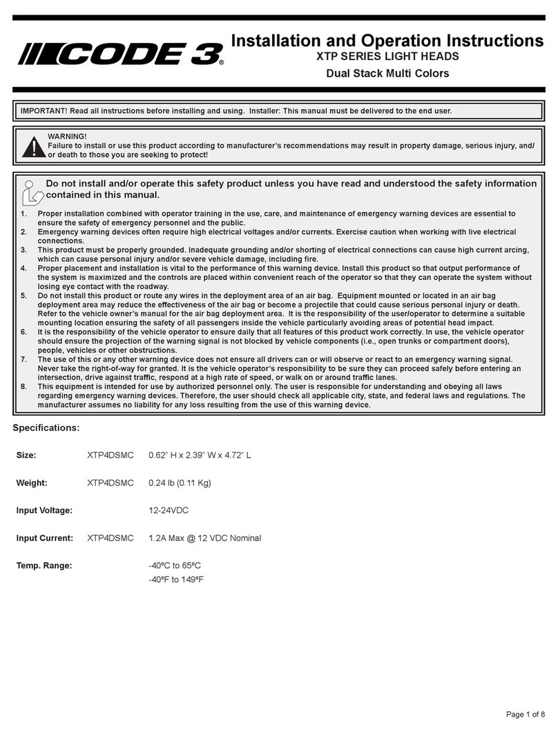 Code 3 XTP Series User manual