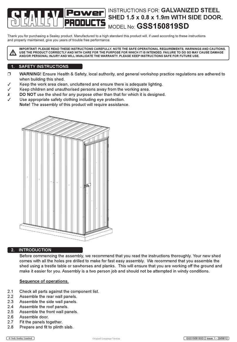 Sealey Power Products GSS150819SD instructions
