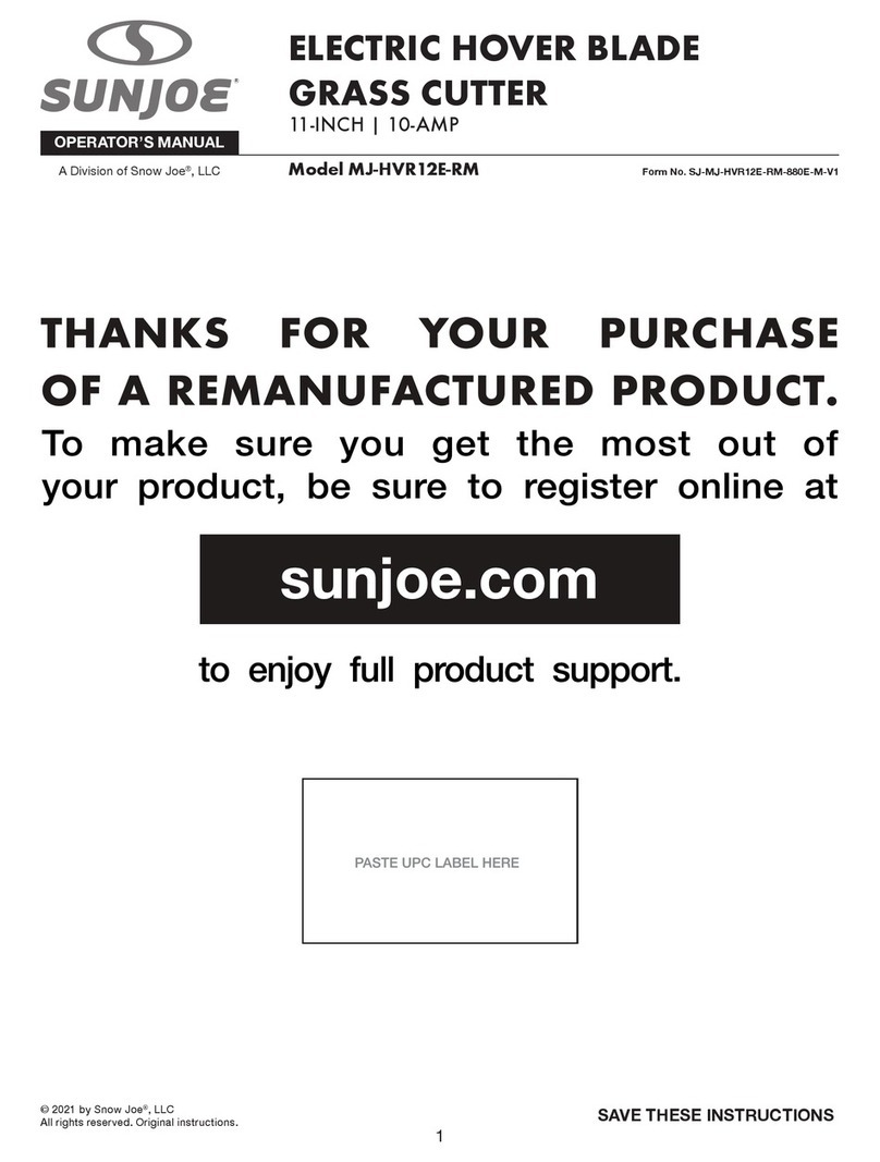 sunjoe MJ-HVR12E-RM Operator's manual
