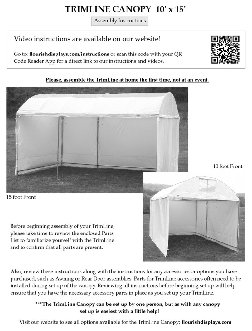 Flourish TRIMLINE CANOPY 10' x 15' Assembly instructions