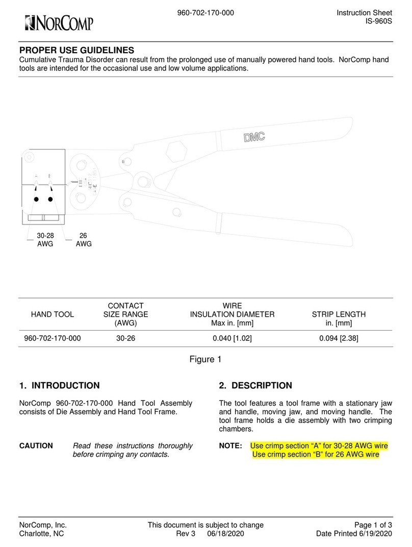 NorComp 960-702-170-000 instruction sheet
