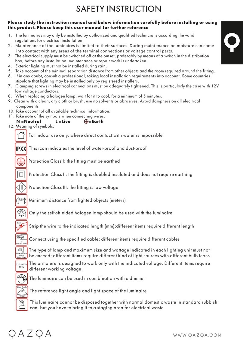 Qazqa Vidro FL3 Black instruction manual