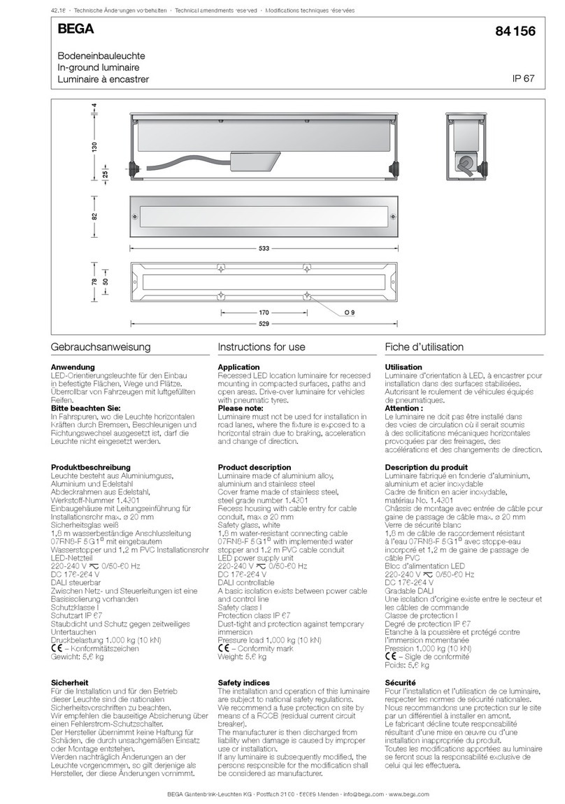 BEGA 84 156 Instructions for use