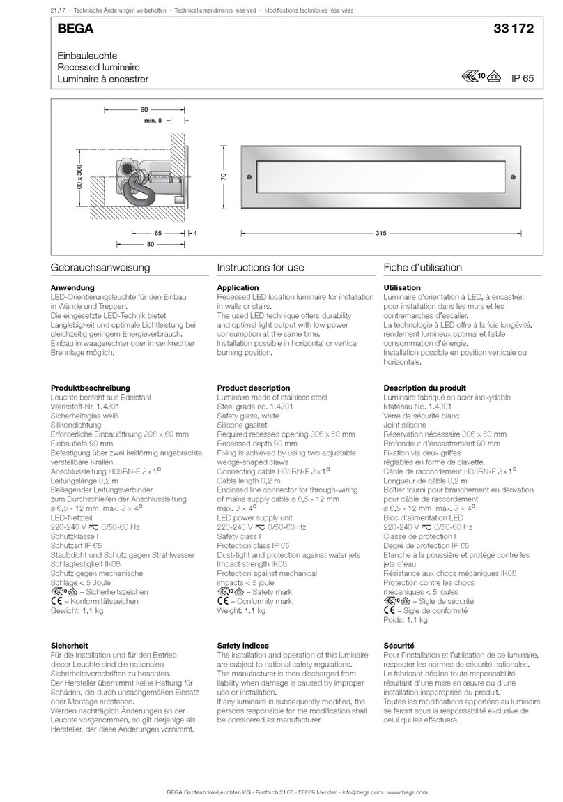 BEGA 33 172 Instructions for use