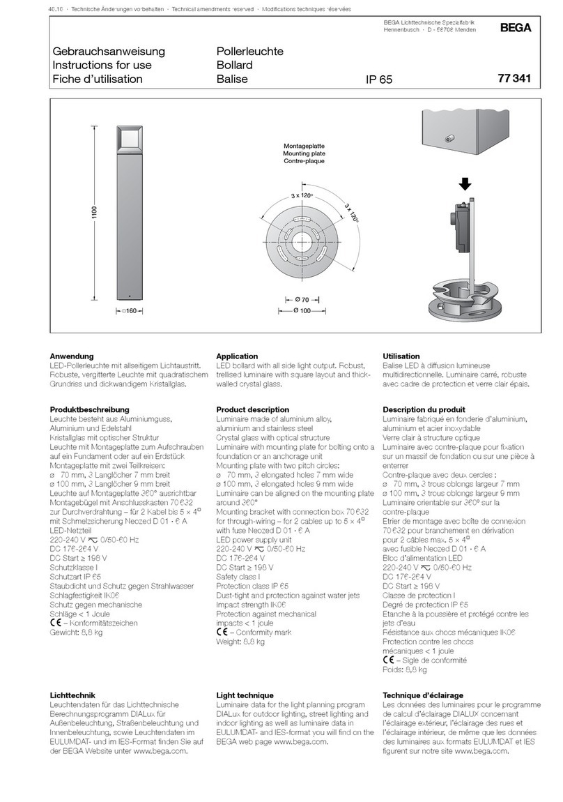 BEGA 77 341 Instructions for use