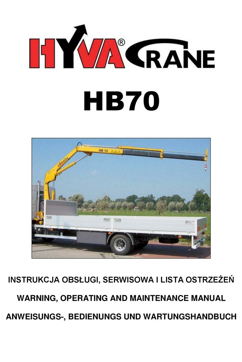 HYVA HB70 WARNING, OPERATING AND MAINTENANCE MANUAL HYVA HB70 WARNING, OPERATING AND MAINTENANCE MANUAL