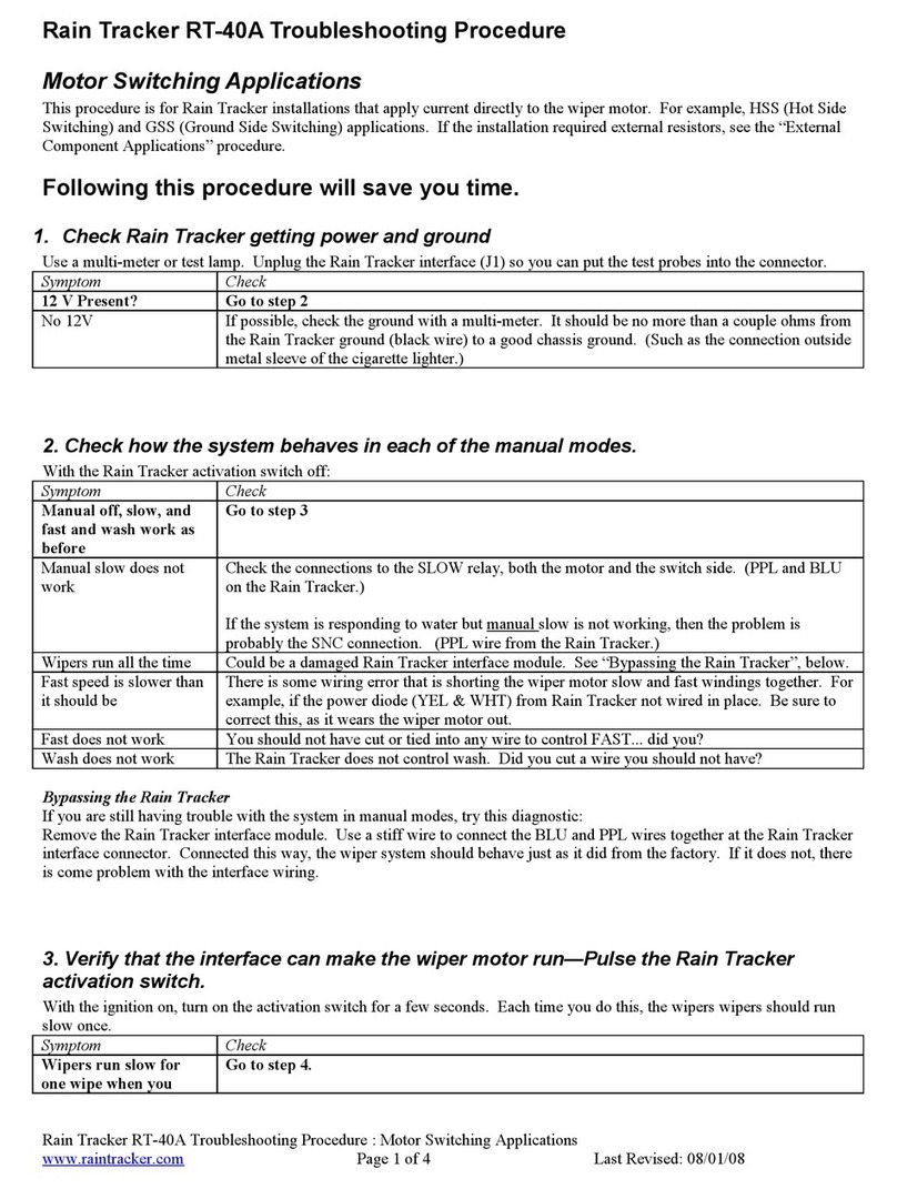 Hydreon Rain Tracker RT-40A Troubleshooting Procedure