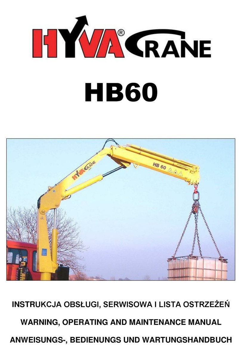 HYVA HB60 Series WARNING, OPERATING AND MAINTENANCE MANUAL