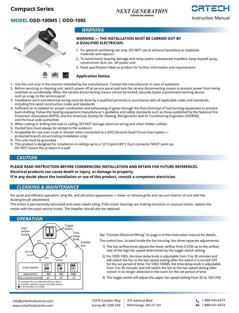 Ortech Compact Series User manual