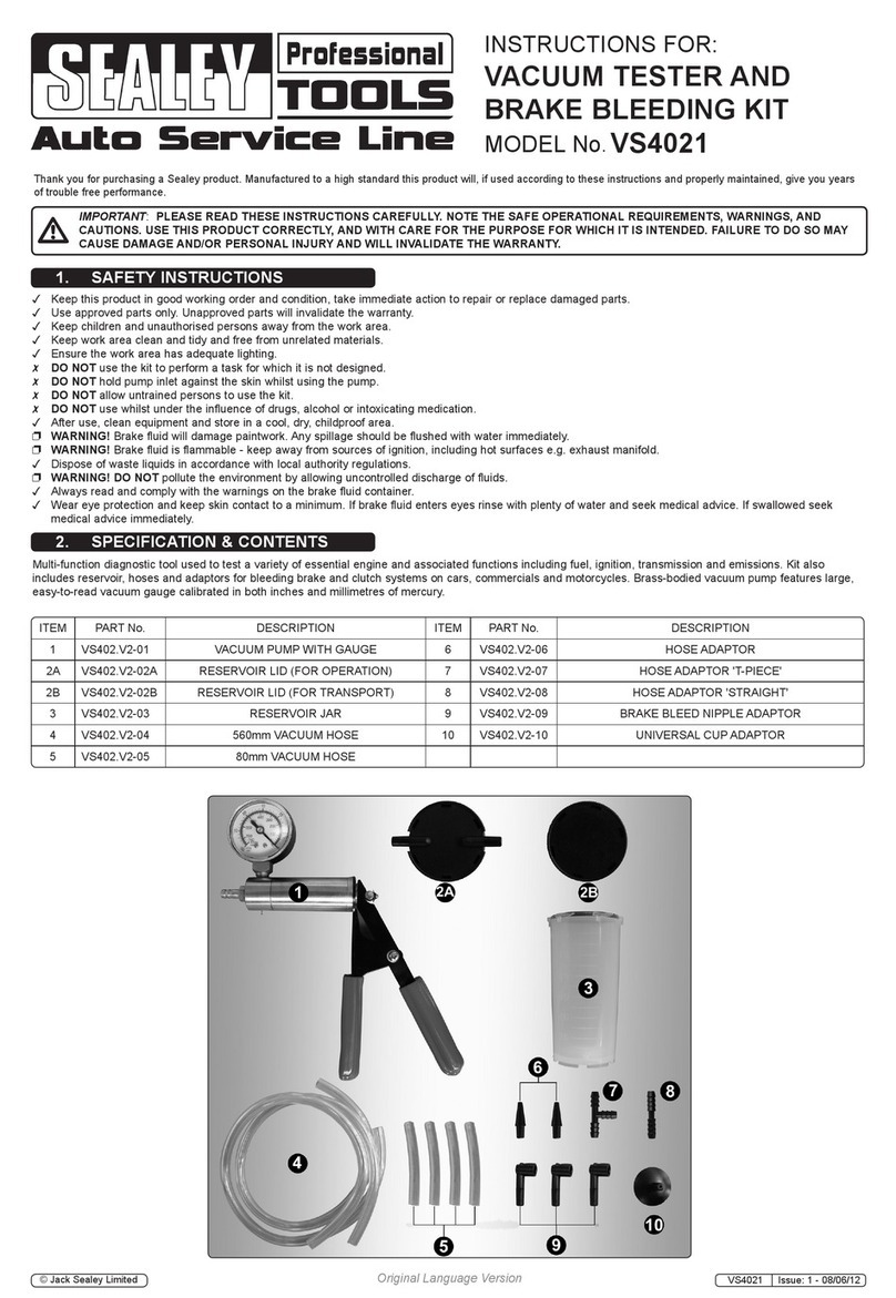 Sealey VS4021 instructions