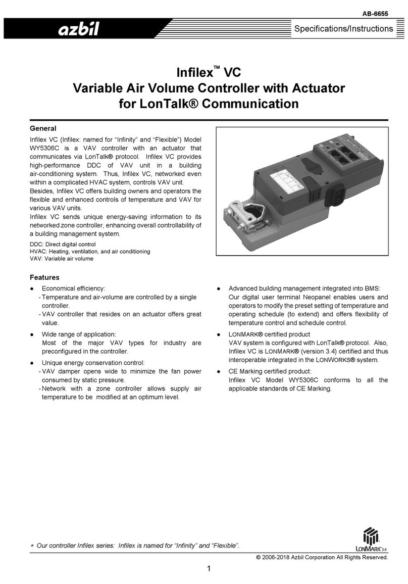 Azbil Infilex VC User manual
