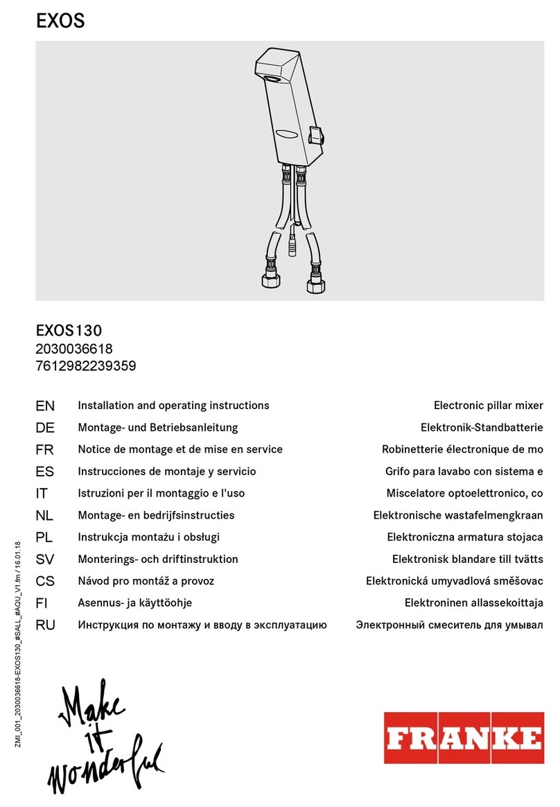 Franke EXOS Series User manual