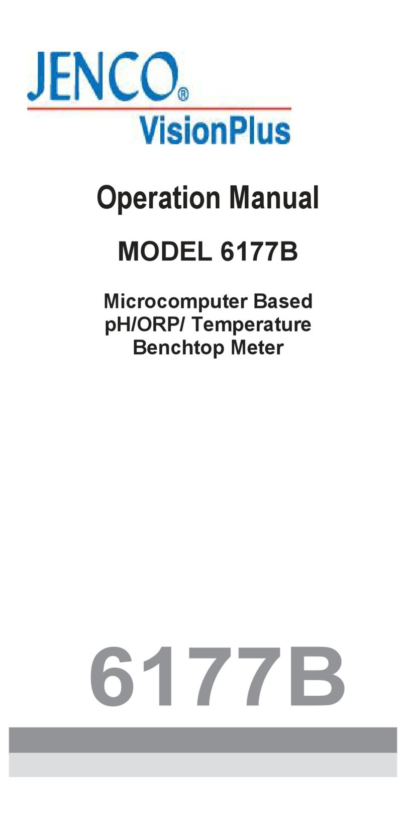 JENCO 6177B User manual
