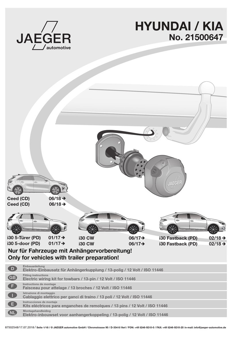 Jaeger 21500647 Fitting instructions