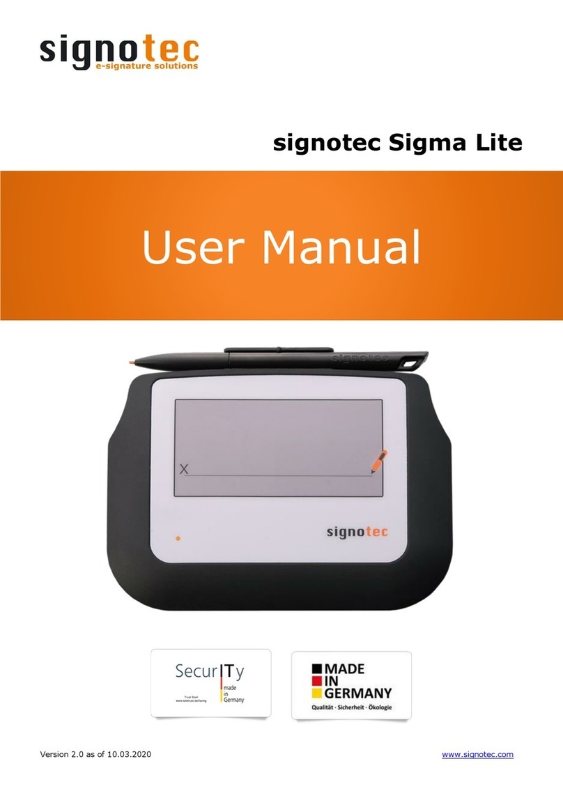 Signotec Sigma LITE user manual