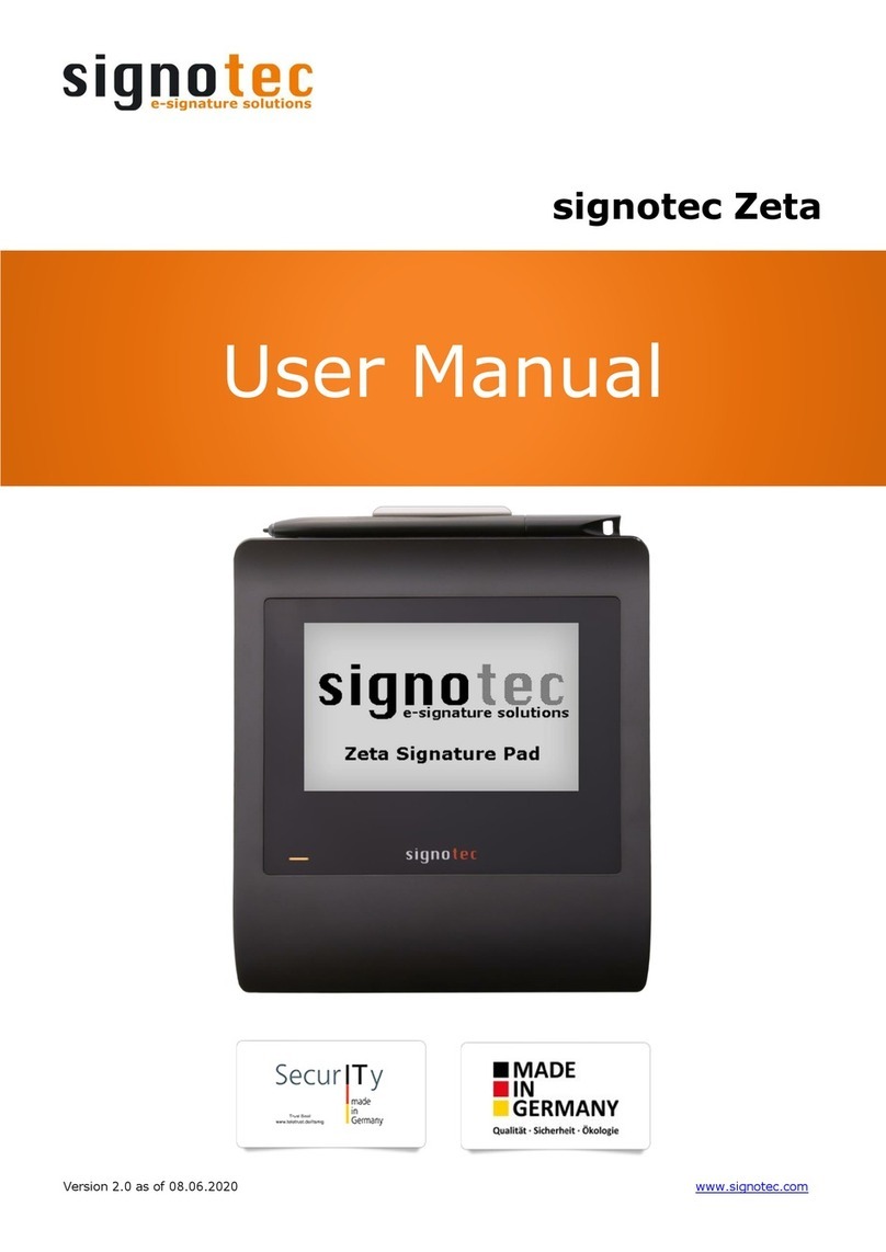 Signotec Zeta User manual