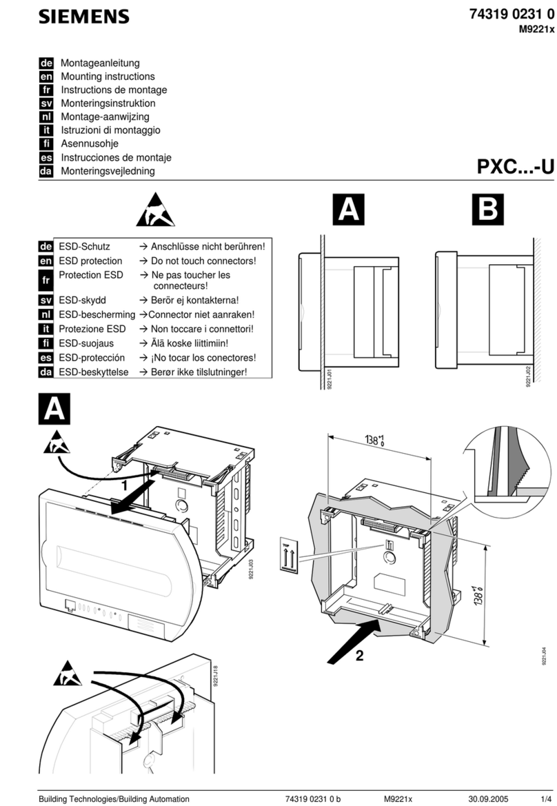Siemens PXC Series User manual
