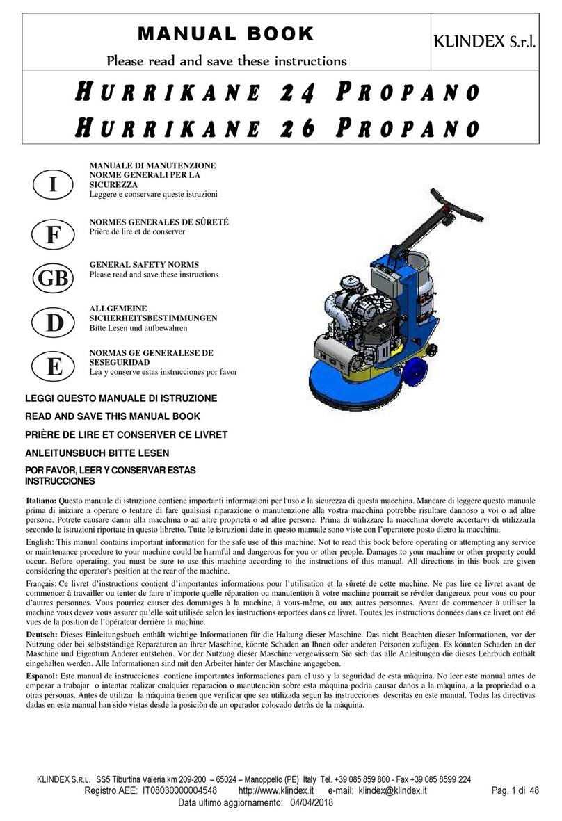 KLINDEX HURRIKANE 26 PROPANO Manual book