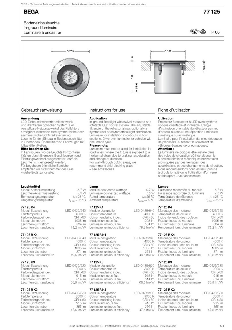 BEGA 77 125 Instructions for use
