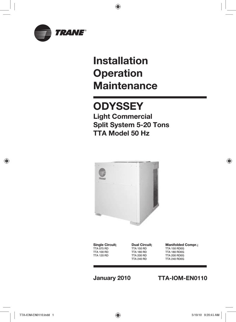 Trane ODYSSEY TTA Series Owner's manual Trane ODYSSEY TTA Series Owner's manual