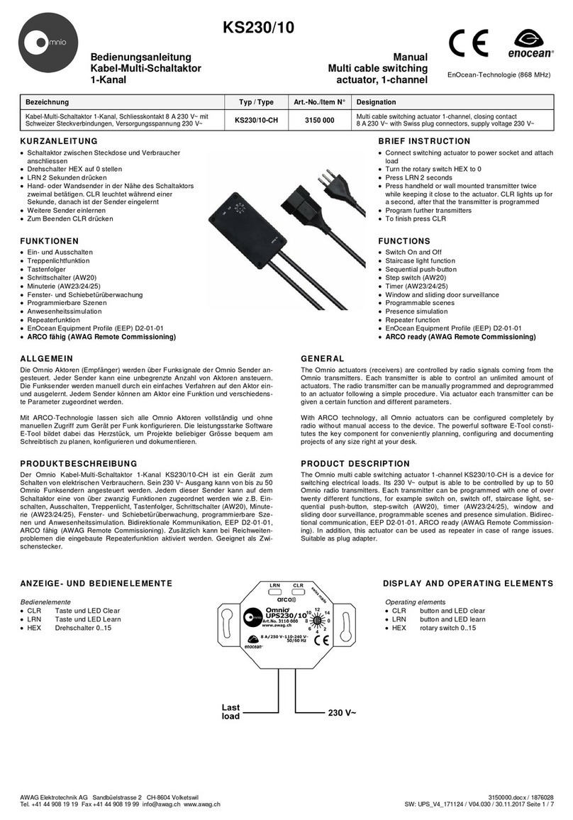Omnio KS230/10 User manual Omnio KS230/10 User manual