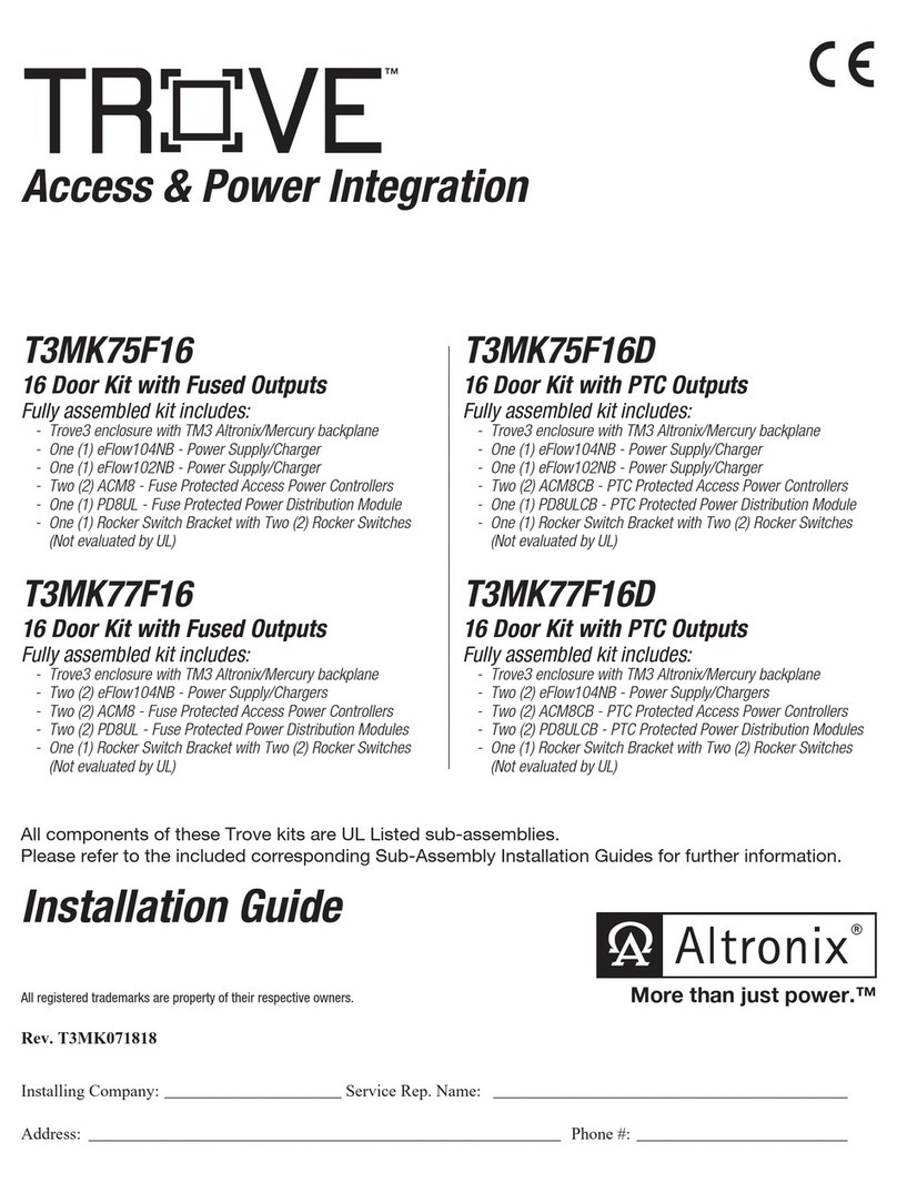 Altronix TROVE T3MK75F16 User manual