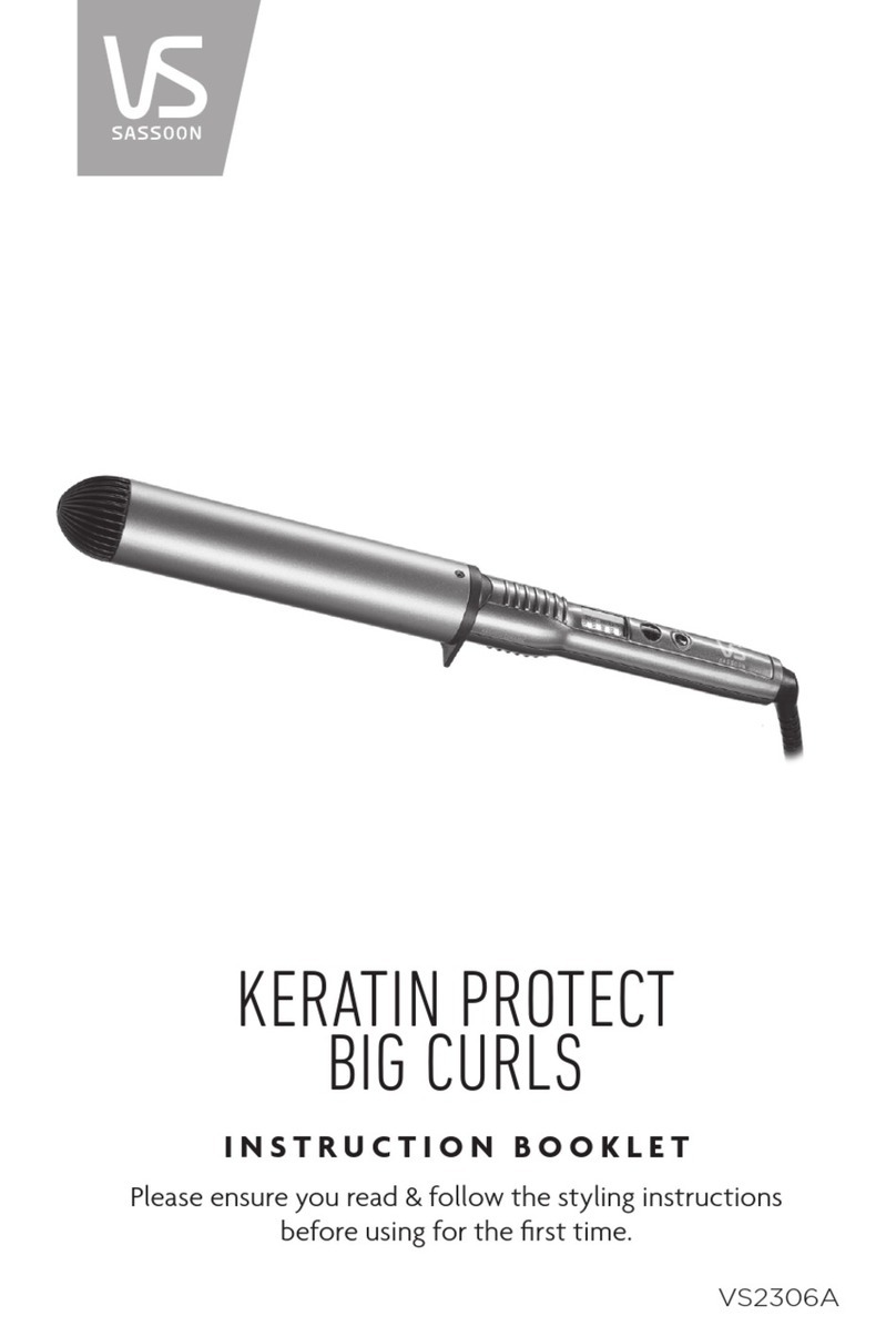 VS Sassoon KERATIN PROTECT BIG CURLS Instruction booklet