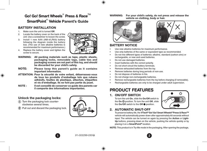 V-tech Go! Go! Smart Wheels Press & Race SmartPoint... Assembly Instructions