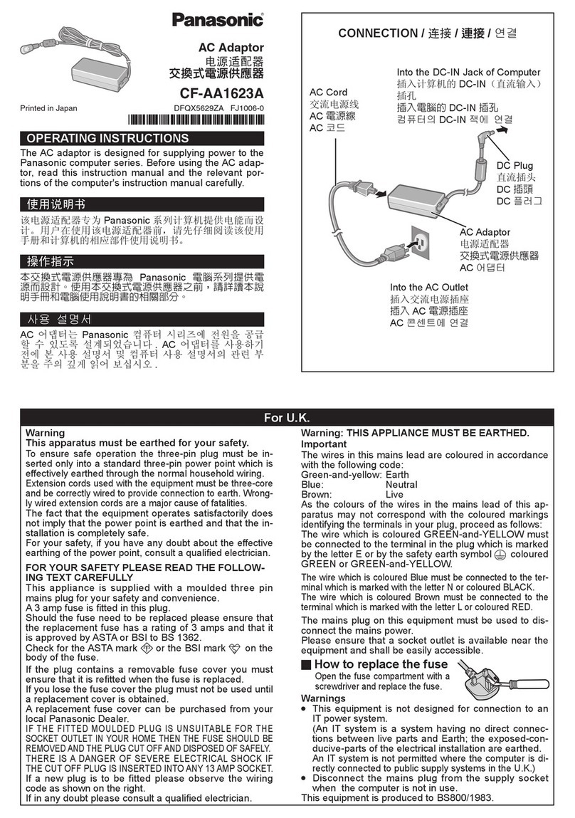 Panasonic CF-AA Series User manual