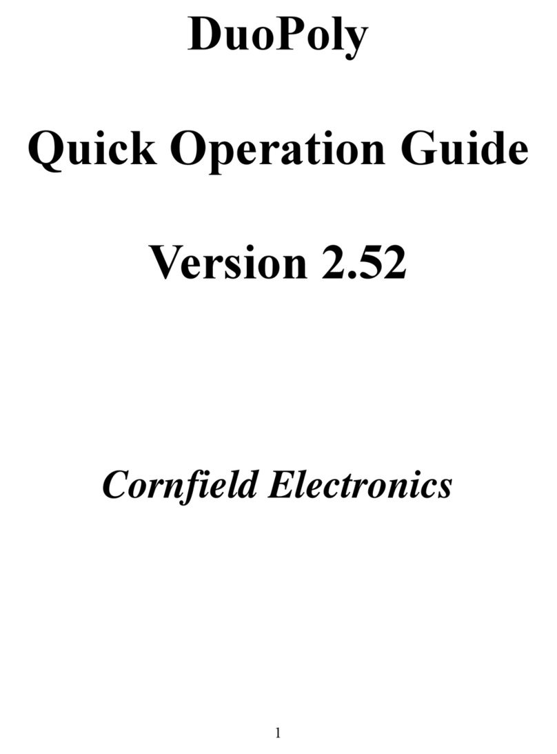 CORNFIELD ELECTRONICS DuoPoloy User guide CORNFIELD ELECTRONICS DuoPoloy User guide
