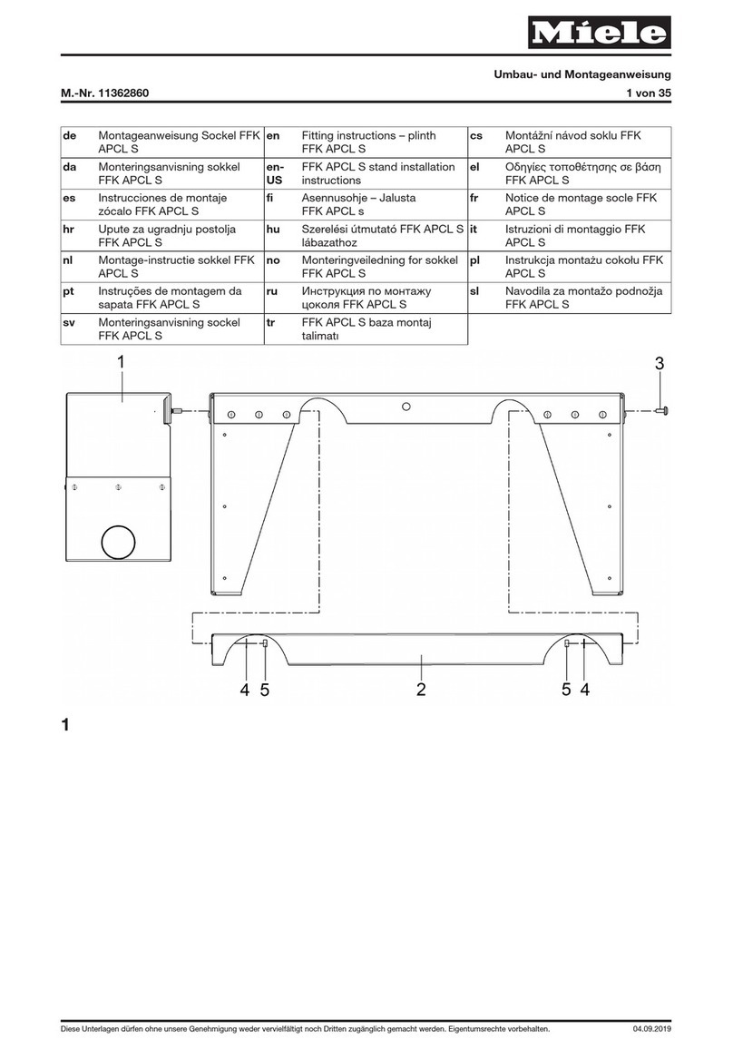 Miele FFK APCL S installation instructions