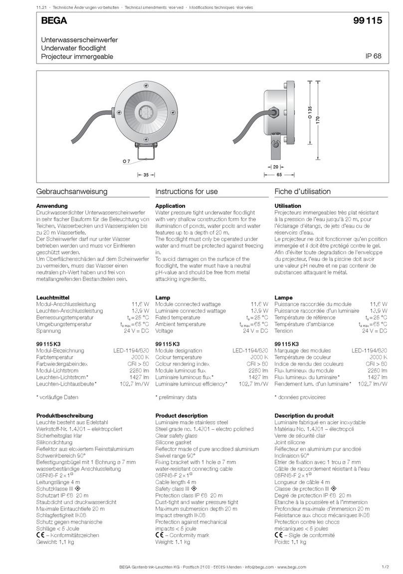 BEGA 99 115 Instructions for use