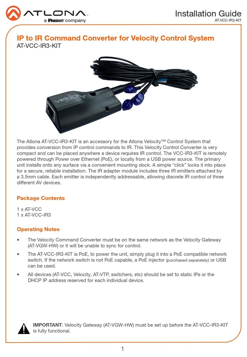Panduit ATLONA AT-VCC-IR3-KIT installation guide