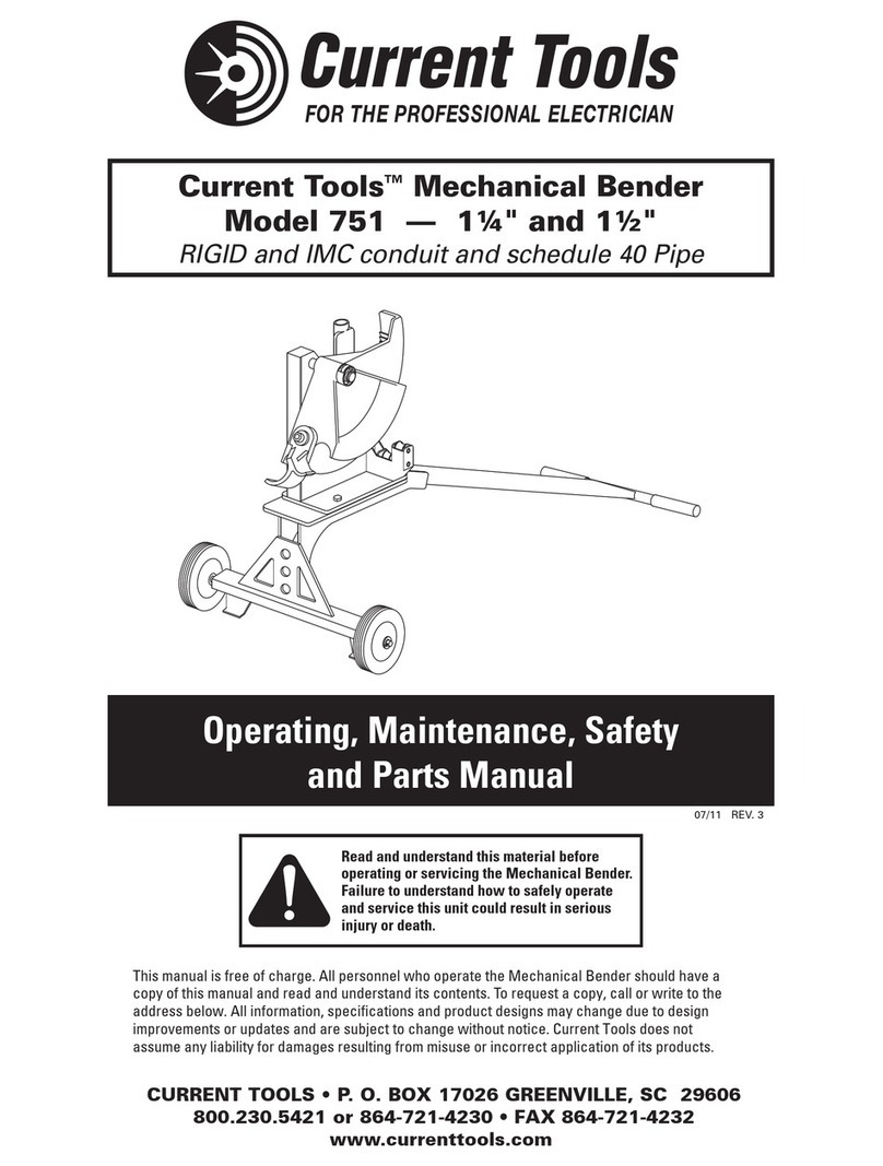 Current Tools 751 Operating, Maintenance, Safety and Parts Manual
