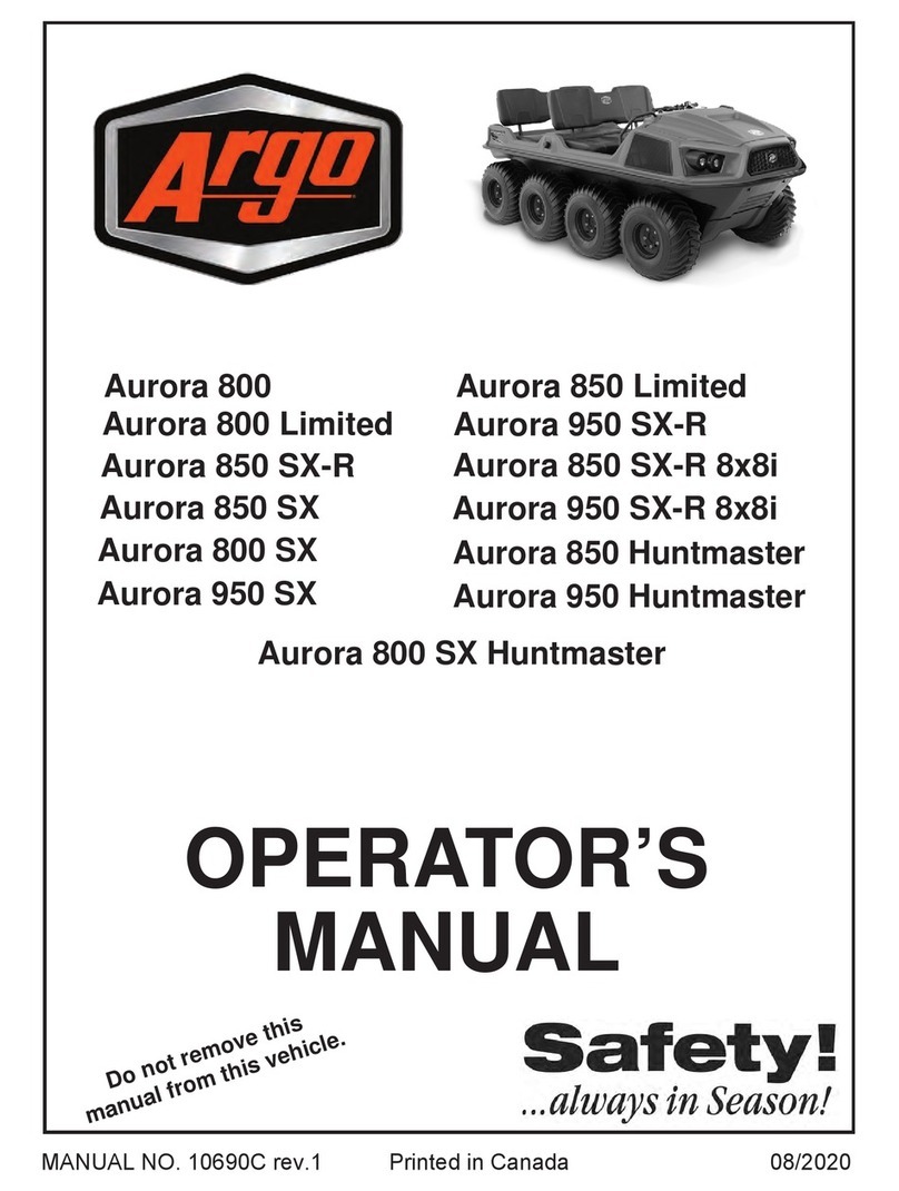Argo Aurora 800 Operator's manual