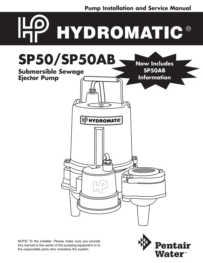 Pentair Hydromatic SP50 Manual