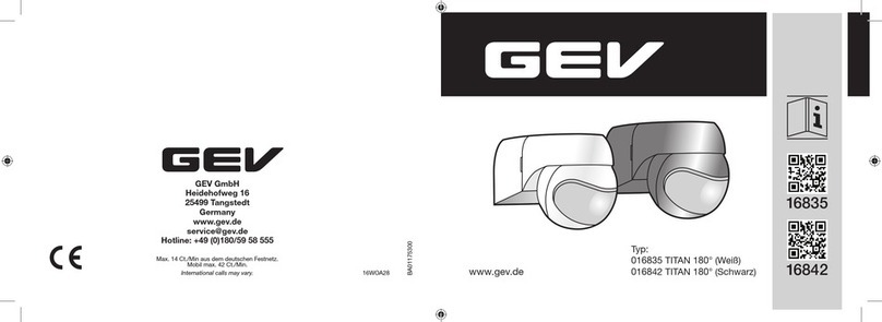 GEV TITAN 016835 User instructions