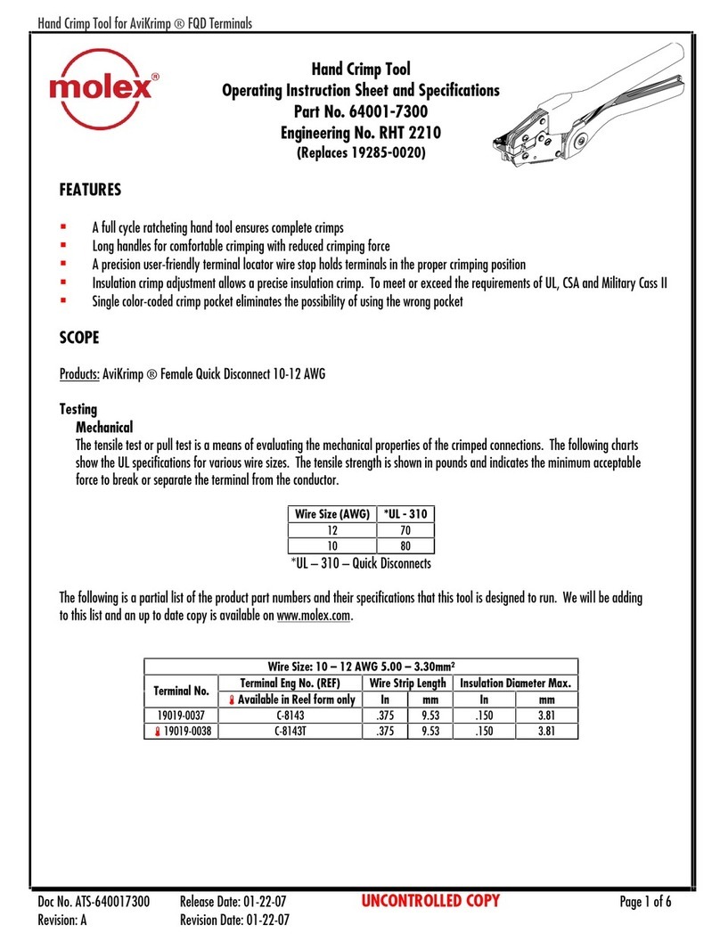 molex 207129 Series Operating Instruction Sheet And Specifications molex 207129 Series Operating Instruction Sheet And Specifications