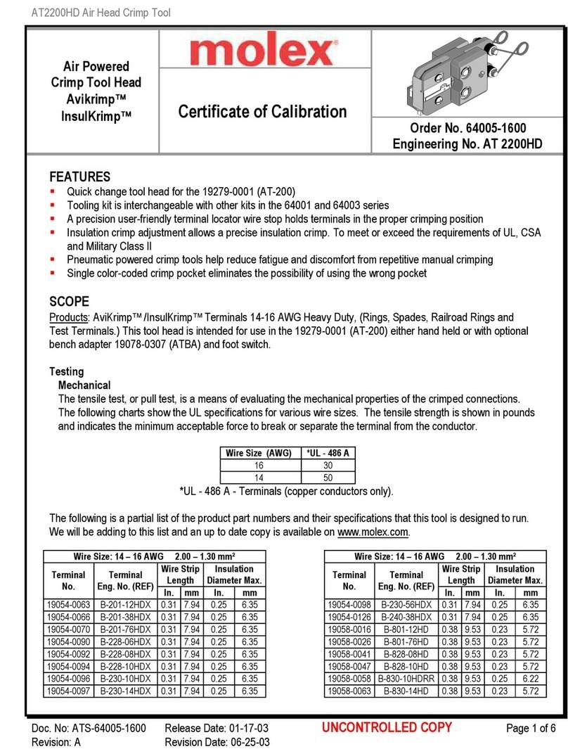molex 207129 Series Use and care manual