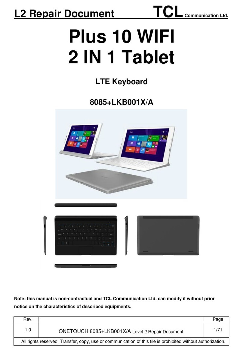 TCL Alcatel PLUS 10 WIFI Technical manual